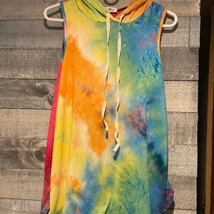 Small Tiedye Sleeveless Hoodie